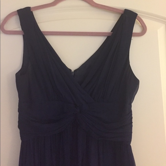 Donna Morgan Collection Navy Chiffon Dress - Picture 2 of 4