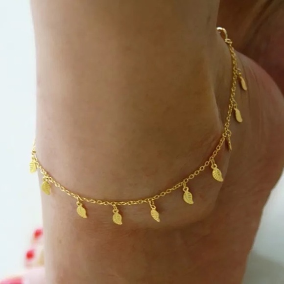 Jewelry - 🌻4/$25🌻Gold  Leaf Anklet