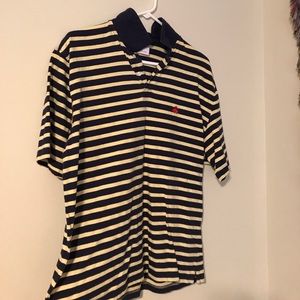 Brooks brothers 346 blue and yellow stripped polo