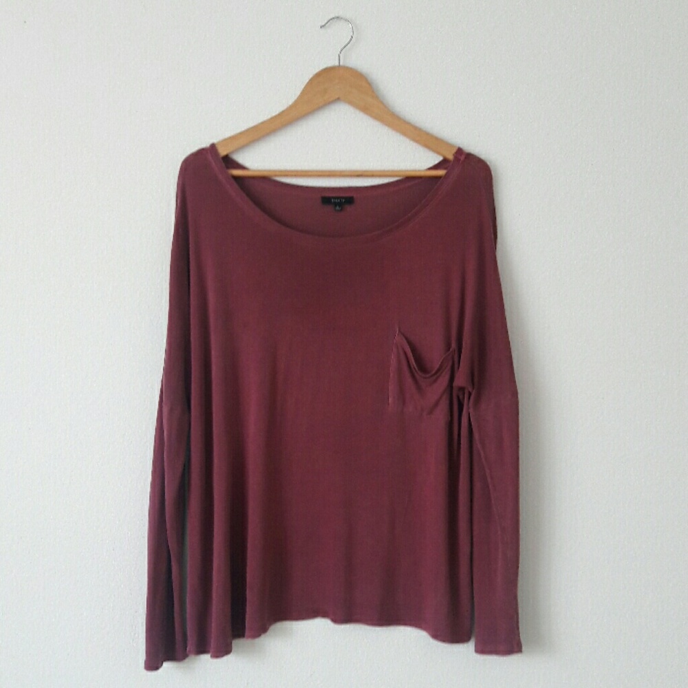 Aritzia Maroon Longsleeve Top