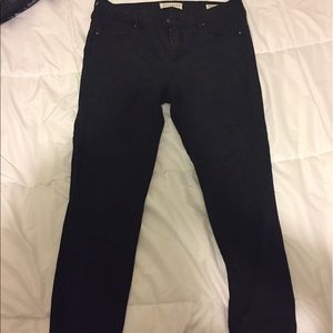 Black bullhead denim skinny jeans