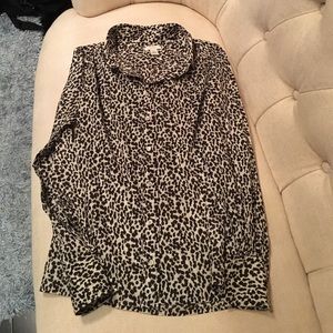 Cheetah-Print J. Crew Blouse