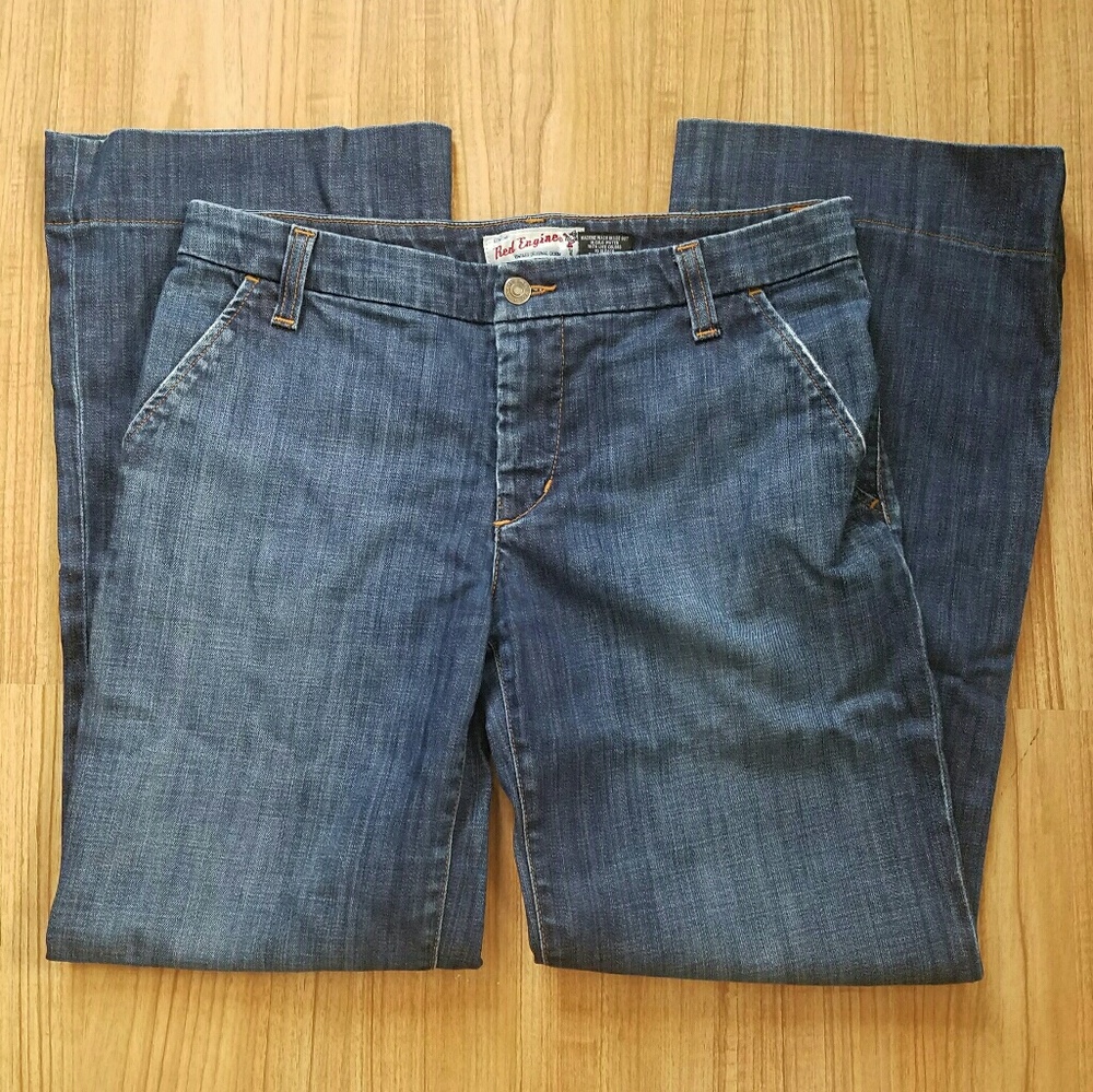 Red Engine Vintage Inspired Wide Leg Jeans