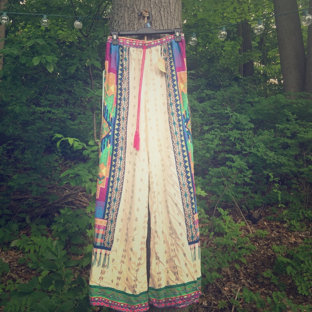 Palazzo multi color pants