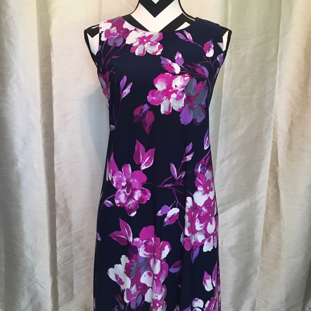 Host Pick Blue Floral Dress - Picture 1 of 5