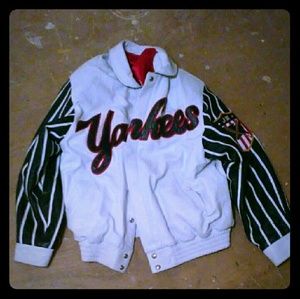 New York Yankees reversible leather jacket.
