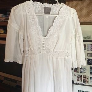 Anthropologie Vanessa virginia white eyelet dress