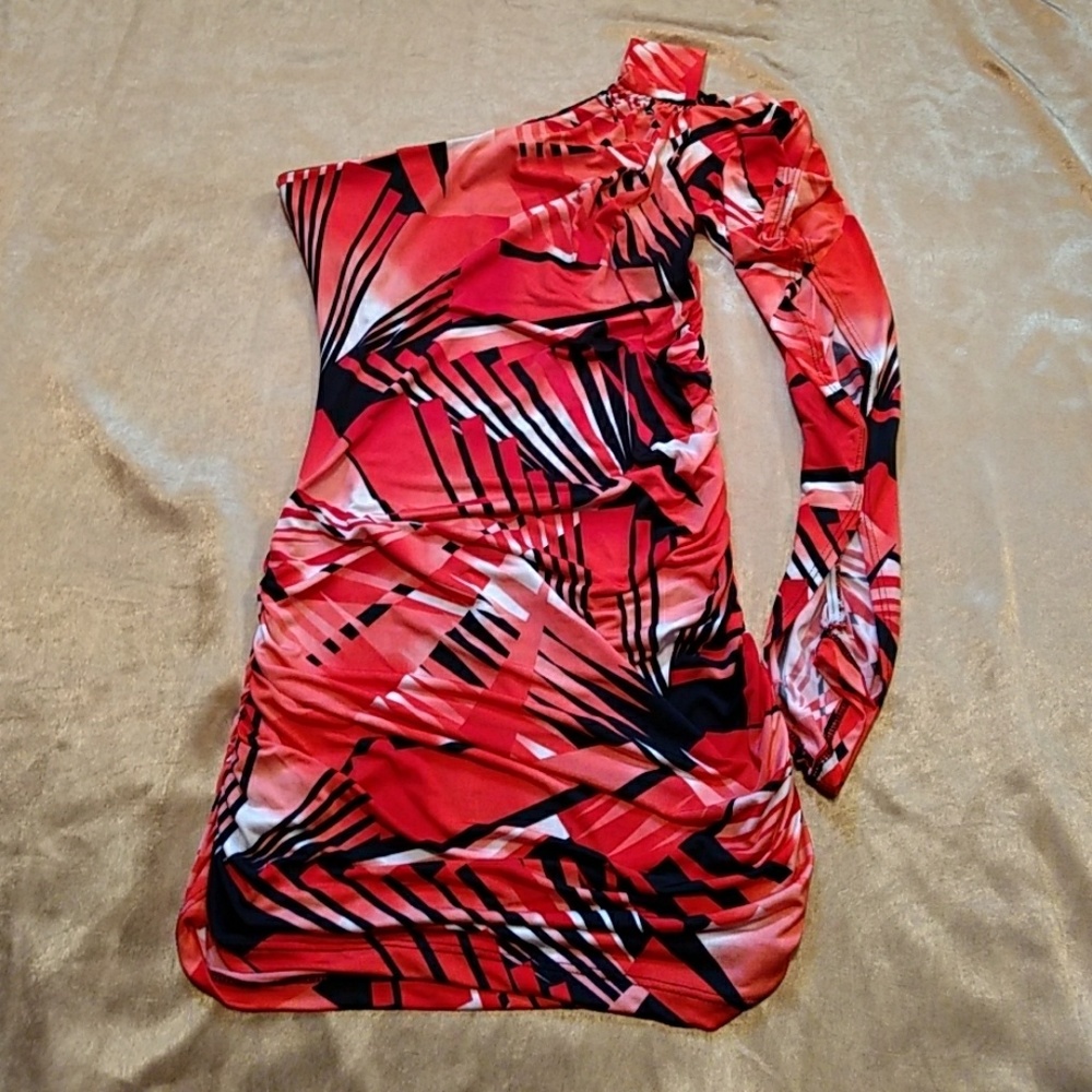 Assymetric Ruched Dress