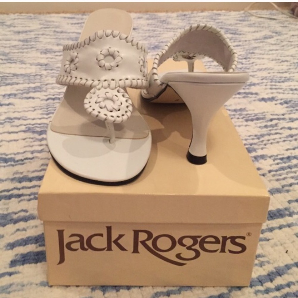 Jack Rogers Maggie Kitten Heal White Size 8