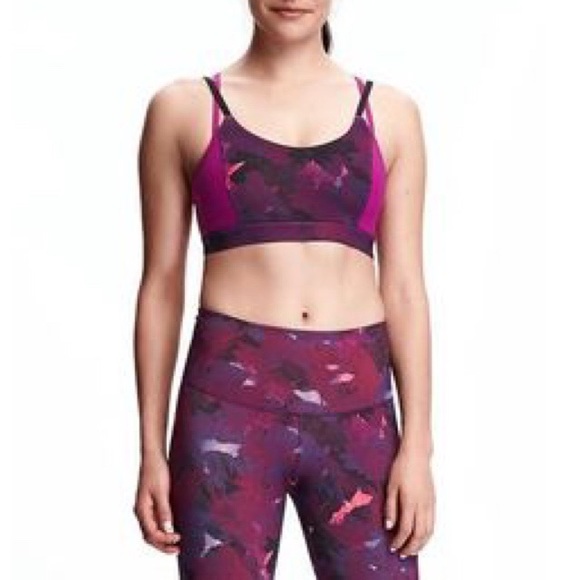 Old Navy High Rise Compression Leggings Pink - Picture 2 of 5