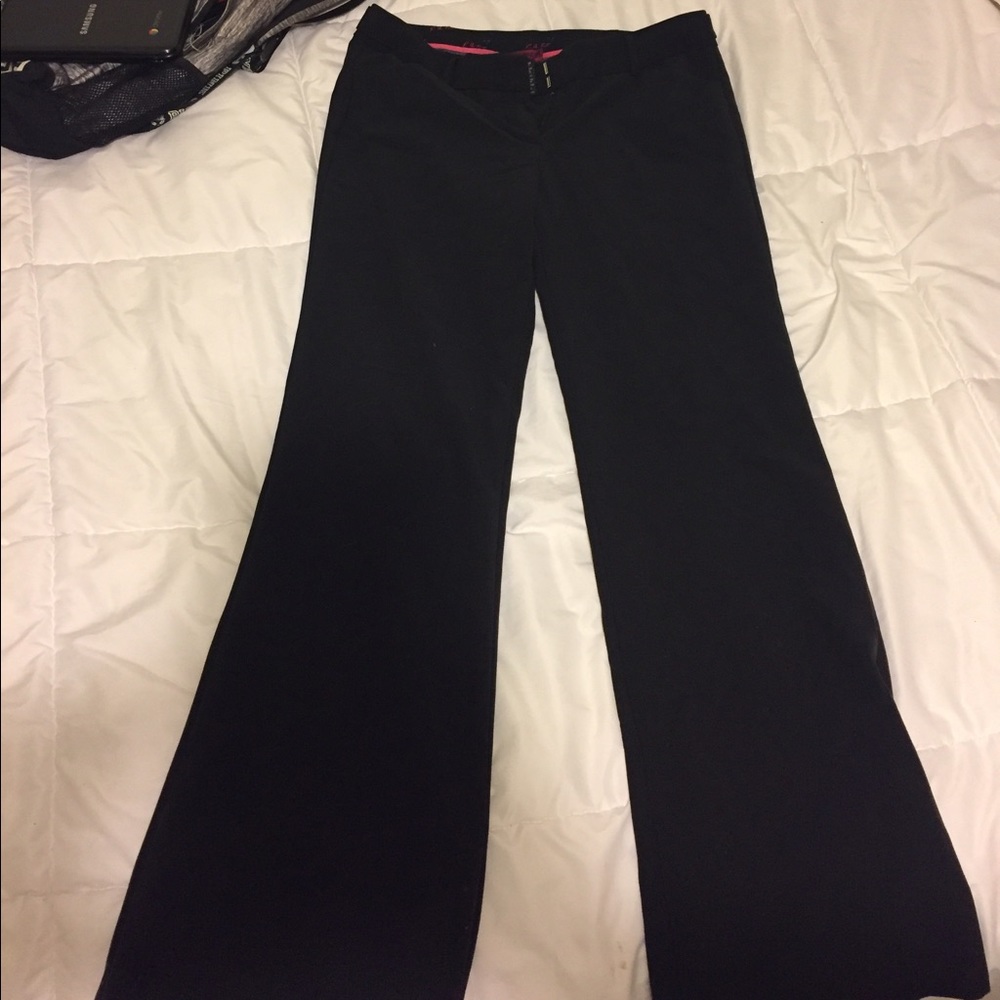 Black flared dress pants