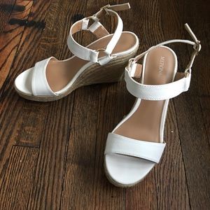 White Merona Espadrille Wedges!