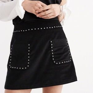 Abercrombie Fitch Studded Velvet Mini Skirt