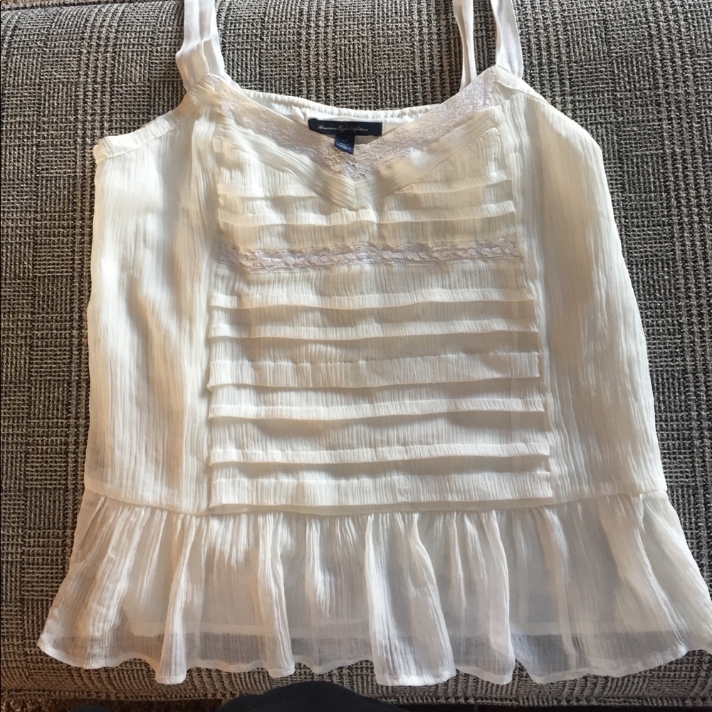American Eagle Women's Peplum Top Sz L