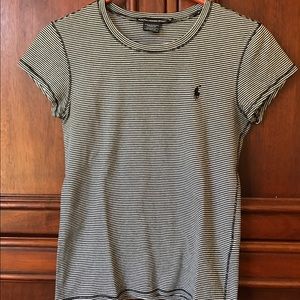 Black and whit striped Ralph Lauren t-shirt