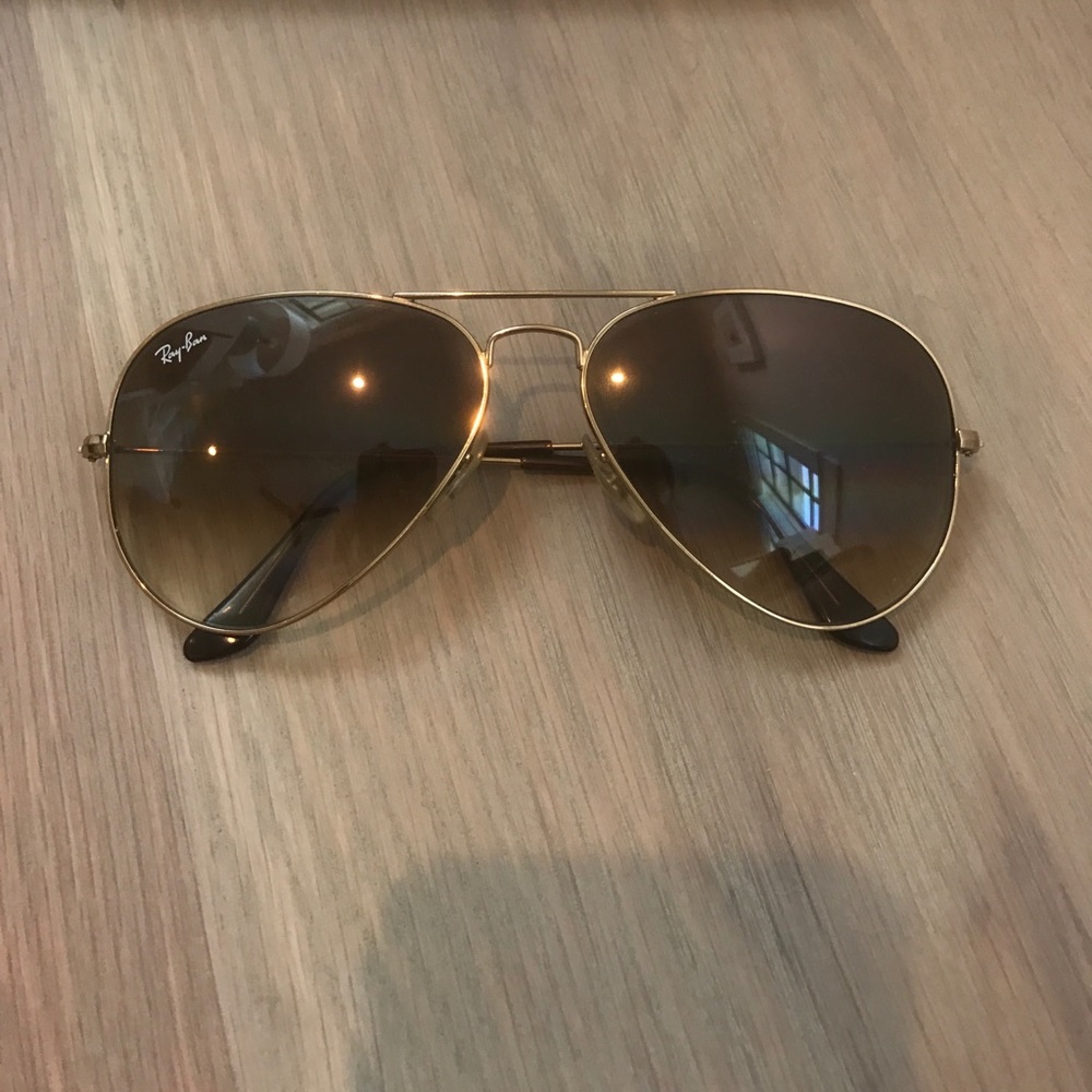 Tan gradient authentic raybans
