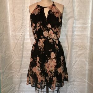 Floral Print Sleeveless Dress - Size S