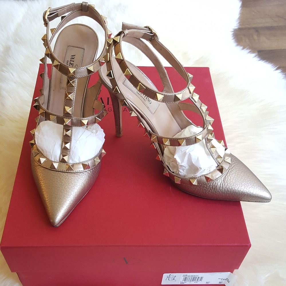 Valentino Rockstud pumps metallic leather