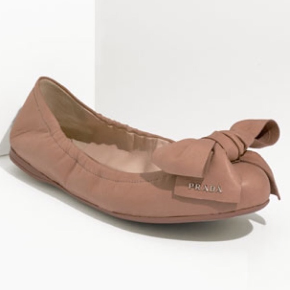 Prada Bow Ballet Flats