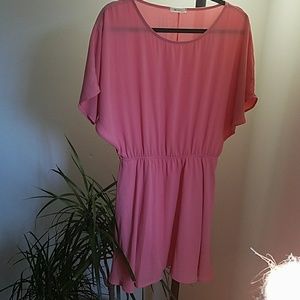Coral colored summer dress