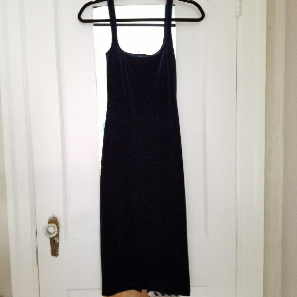 American Apparel velvet midi tank dress