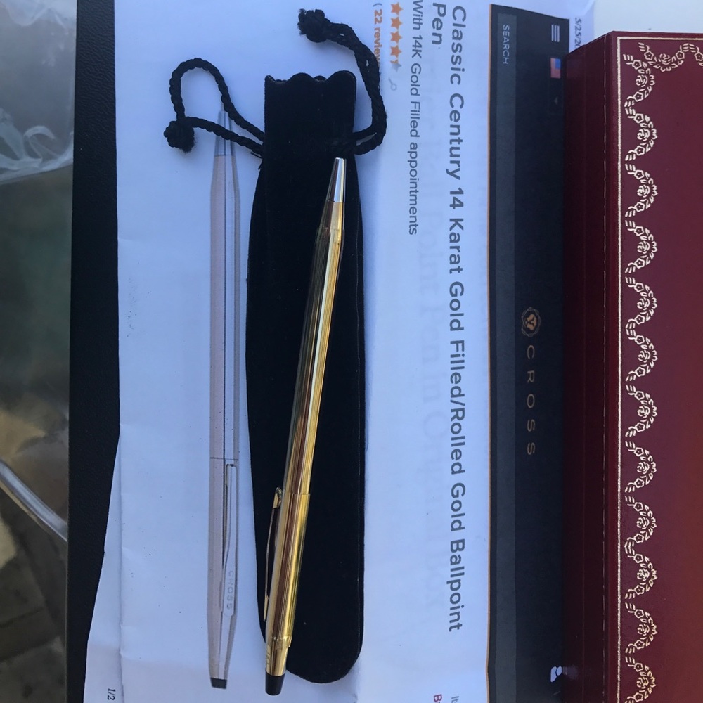 Classic Cartier 14 karat gold filled ballpoint