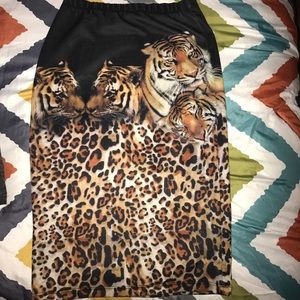 Cheetah print lion pencil skirt !