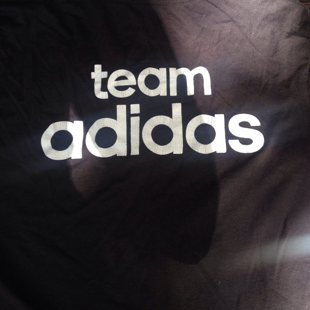 Adidas black t-shirt with logo team adidas