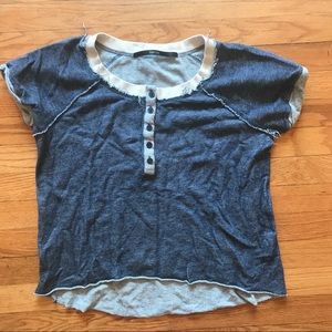 Short Sleeve Sweatshirt w Buttons