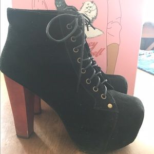 Jeffrey Campbell Litas. Black suede size 9.