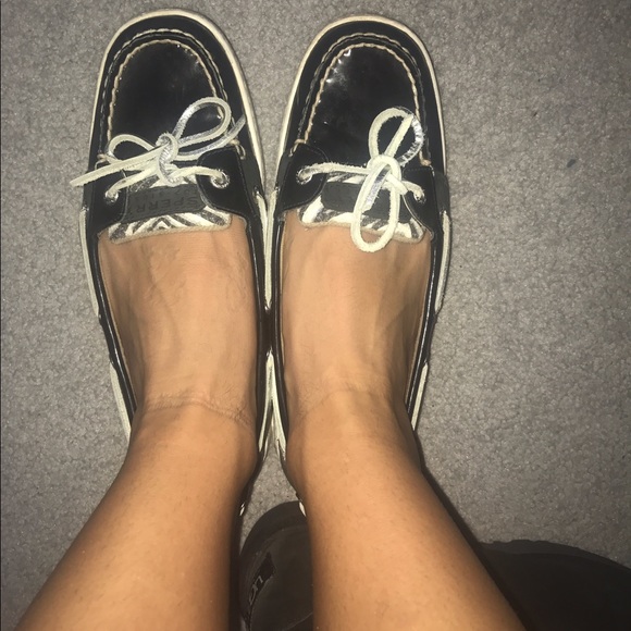 Black and Zebra Sperrys - Picture 1 of 2
