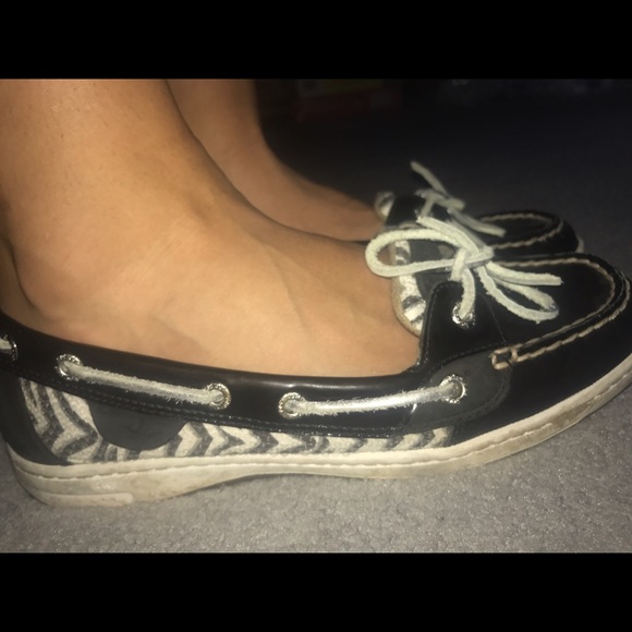 Black and Zebra Sperrys - Picture 2 of 2