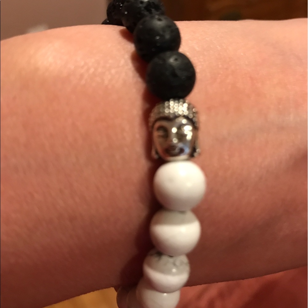 Black & White Buddha bracelet