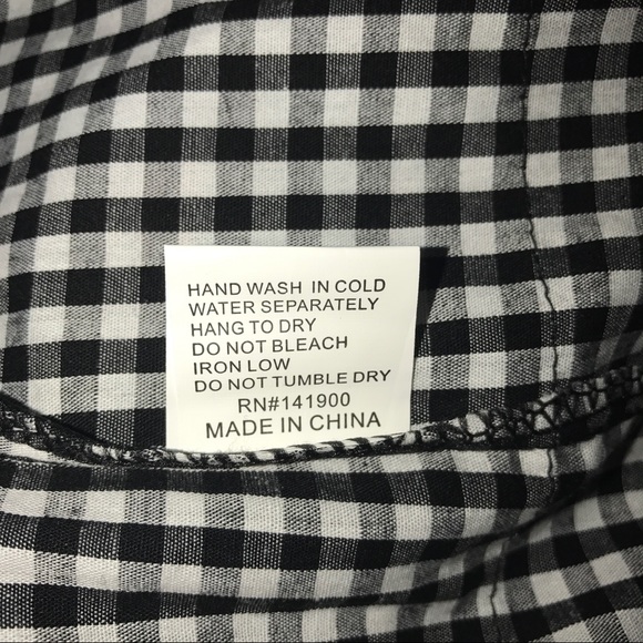 Velzera Plus Size Lace Gingham Peasant blouse #A30 - Picture 8 of 8