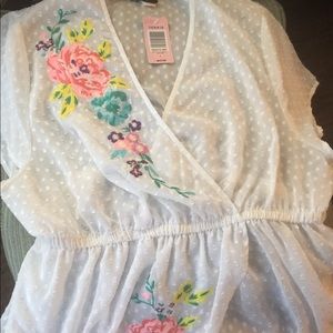 Brand New and Never Worn. Sheer blouse.