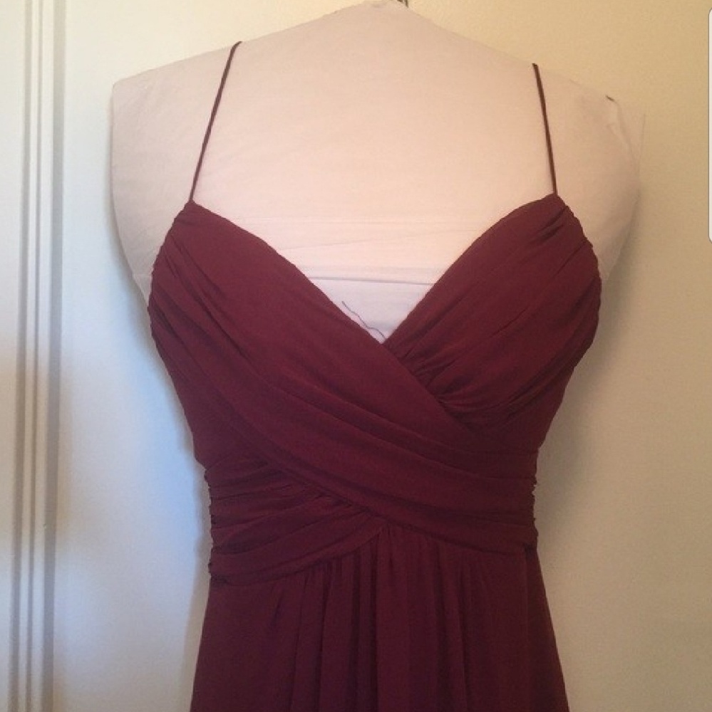JLM Couture Burgundy Hayley Paige Dress Bridesmaid