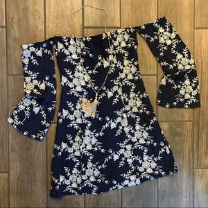 Off the shoulder Navy Tunic