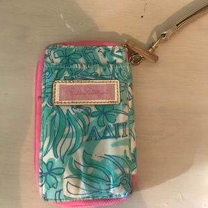 Lilly Pulitzer ADPi wristlet wallet
