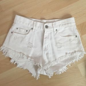 Pacsun White Denim Shorts