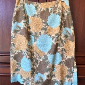LOFT floral skirt