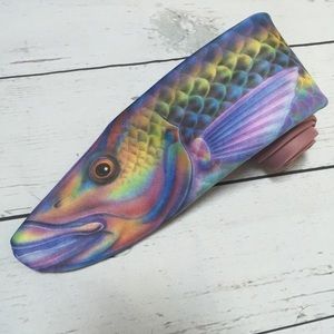 Ralph Marlin 1986 Slippery Dick Rainbow Fish Tie