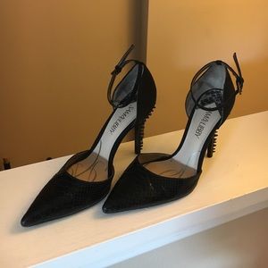 Sam and Libby spiked black heels