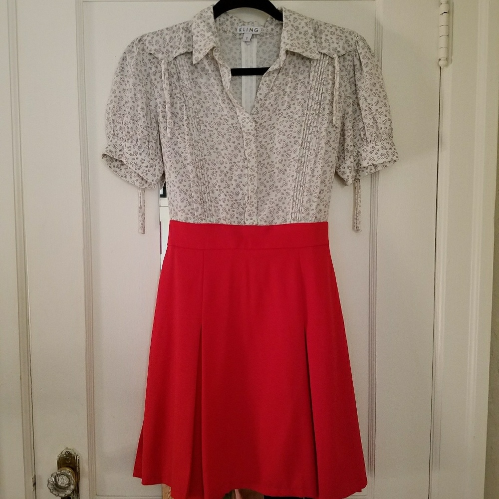 Kling collared shirt dress