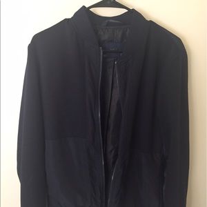 Navy Blue Zara Bomber Jacket