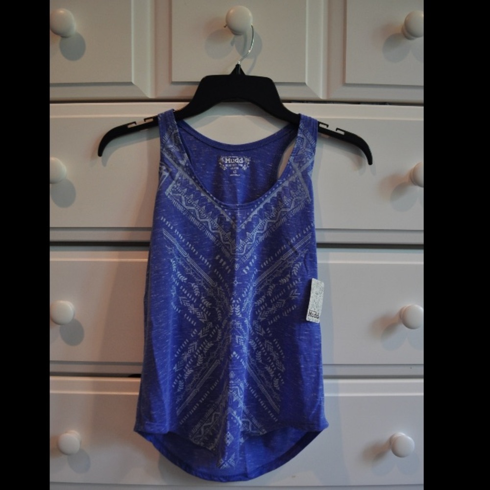 Patterned purple tank top