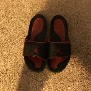 Red Jordan Flip flops