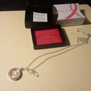 Avon Breast cancer charm necklace