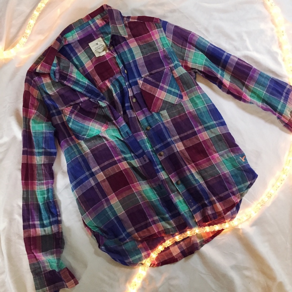 NWOT AEO Plaid Shirt