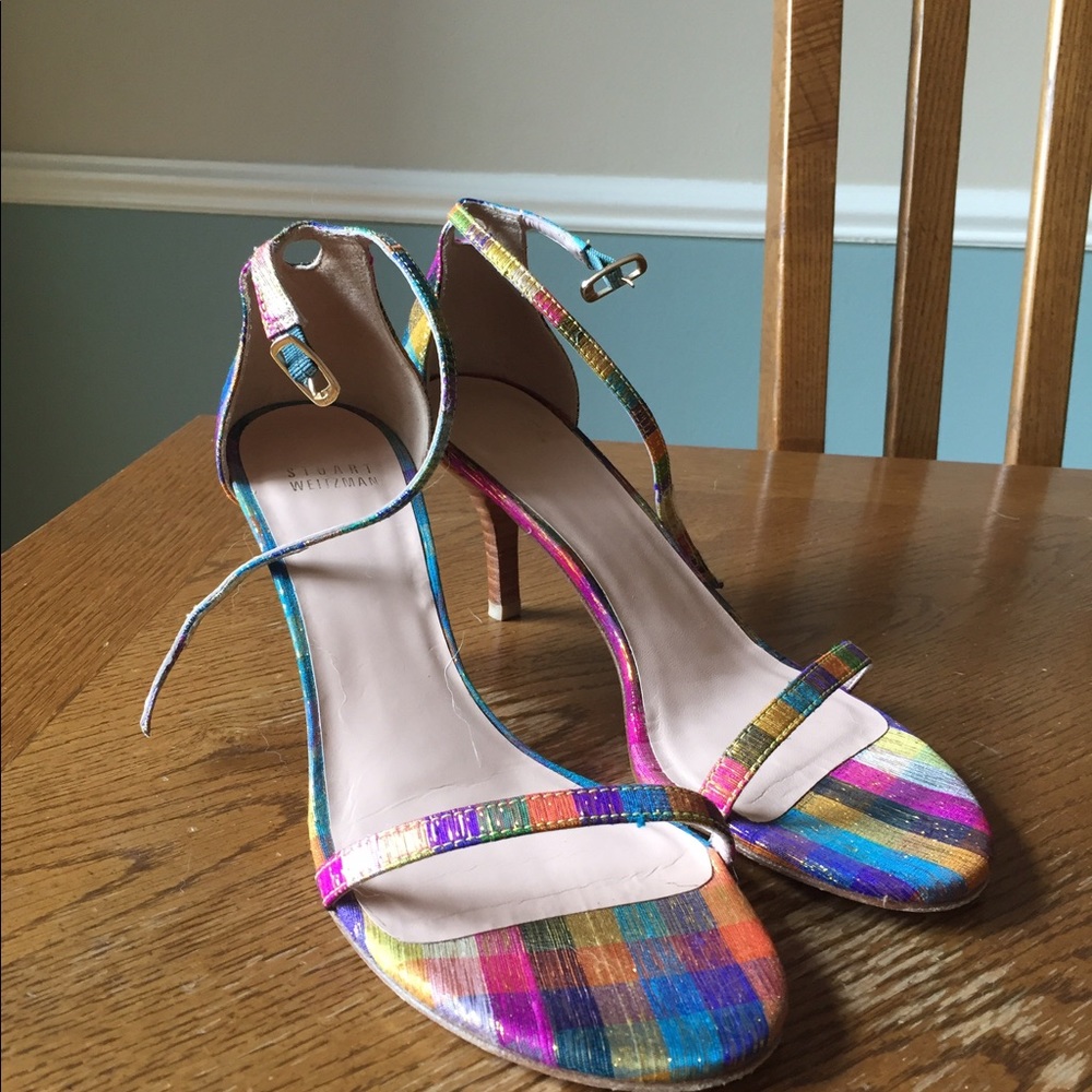 Barely-there Tinsel Silk heels
