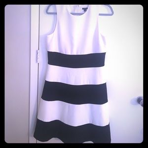 Ann Taylor striped a-line dress - size 10